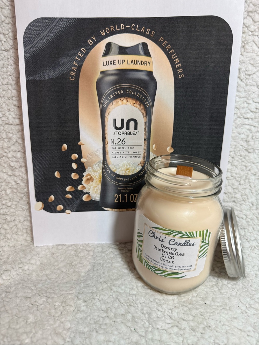 One 18oz Downy Unstopables N. 26 Scent Candle